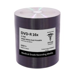 Medical grade recording media, dvd-r 16x 4,7 Gb inkjet printable, DICOM compliant Medical grade recording media, dvd-r 16x 4,7 Gb inkjet printable, DICOM compliant