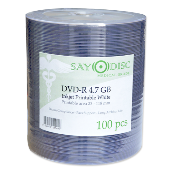 SAYO DISC MEDICAL GRADE, dvd-r medicale stampabile inkjet, conforme DICOM